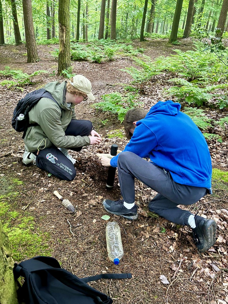 Our Year 12 Geography students visited Otley Chevin to learn data collection techniques for Physical Geography, including infiltration, soil bulk density, soil texture and calculating tree carbon content. #Fieldwork #PhysicalGeography #OutdoorLearning