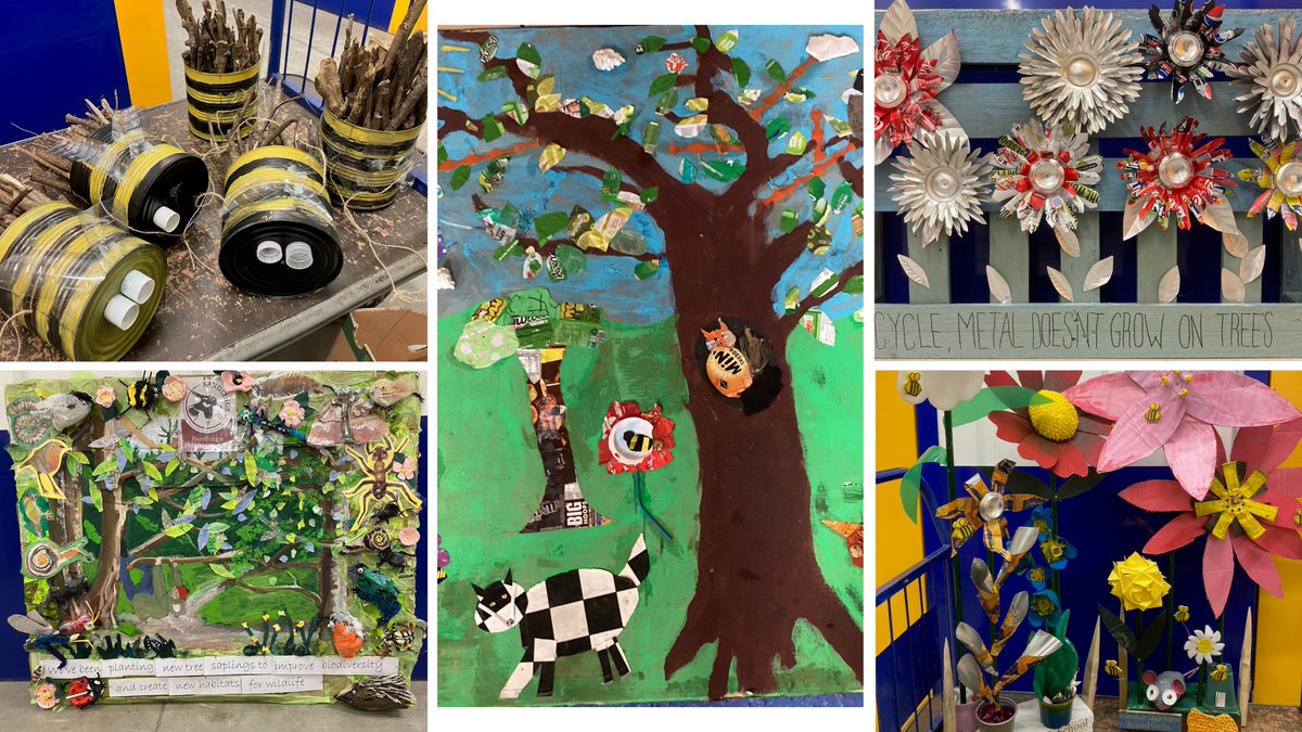 We're gathering in all the fab recycled artwork for Suffolk Recycles stand @SuffolkShow. Our 'Love Nature' theme shows how much we care for the environment in Suffolk! Here's a few beauties from @BirchwoodP @SandlingsP @BeckRowAcademy @DebenhamHigh and @tgschool More soon..!