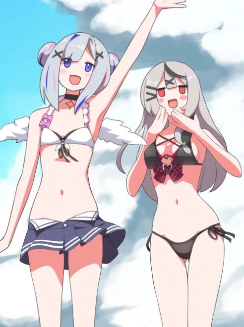 wip 初描きかなけん 夏が待てない…。もう一人はどこだ?