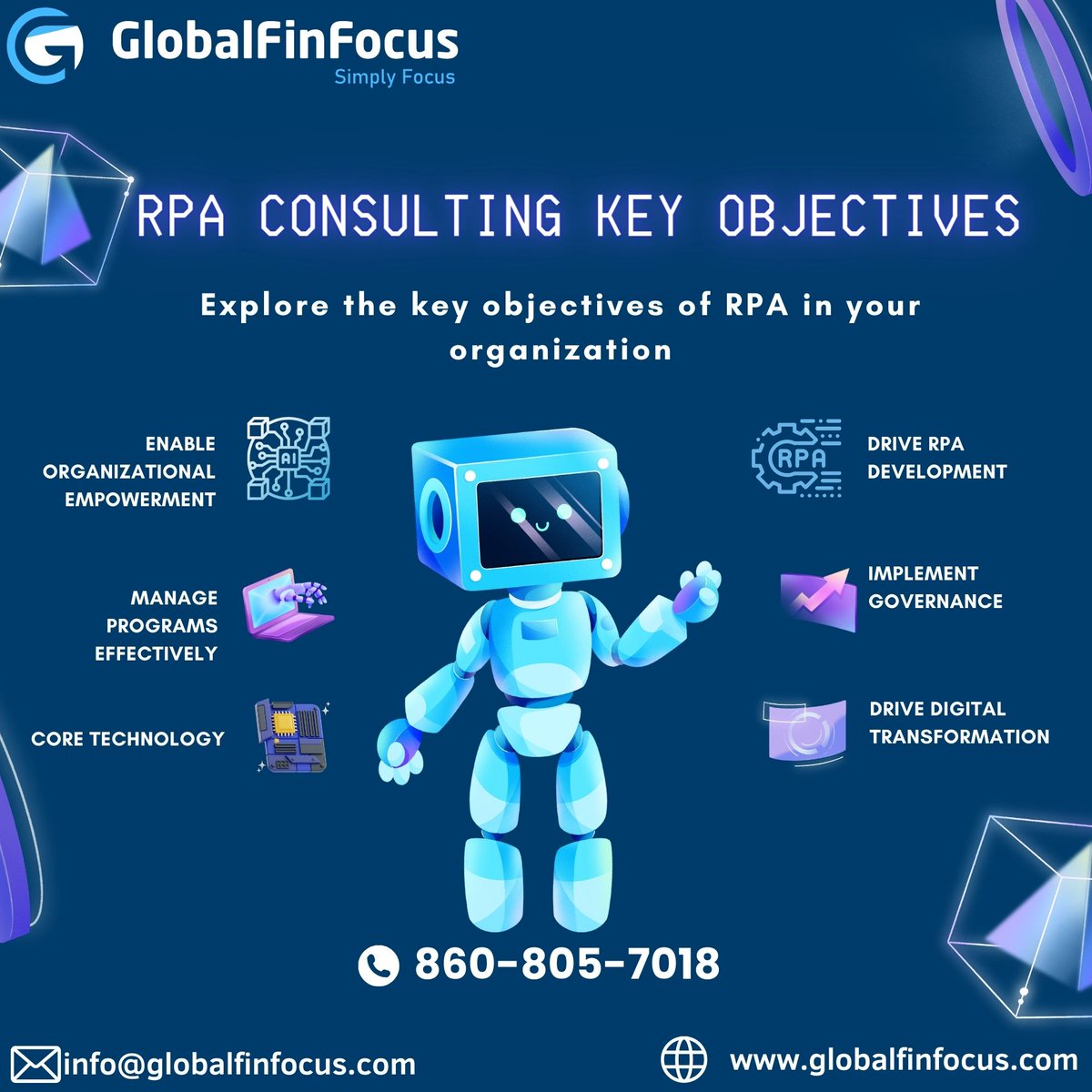 globalfinfocus's tweet photo. Explore Key Objectives of RPA with GlobalFinFocus
#FinancialInnovation #Automation #Efficiency #GlobalFinFocus #EfficiencyUnleashed 📈 #backoffice #backofficesupport #ArtificialIntelligence #AI #Robotics #CPAFirms #AccountingOutsourcing https://t.co/GdLRTDGboI