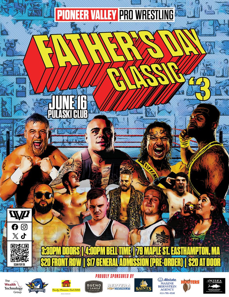 TICKETS for PVP Father's Day Classic 3 on June 16th in Easthampton, MA are ON SALE NOW! $20 Front Row | $17 G.A. (pre-order) 🎟️ pvptickets.fws.store
