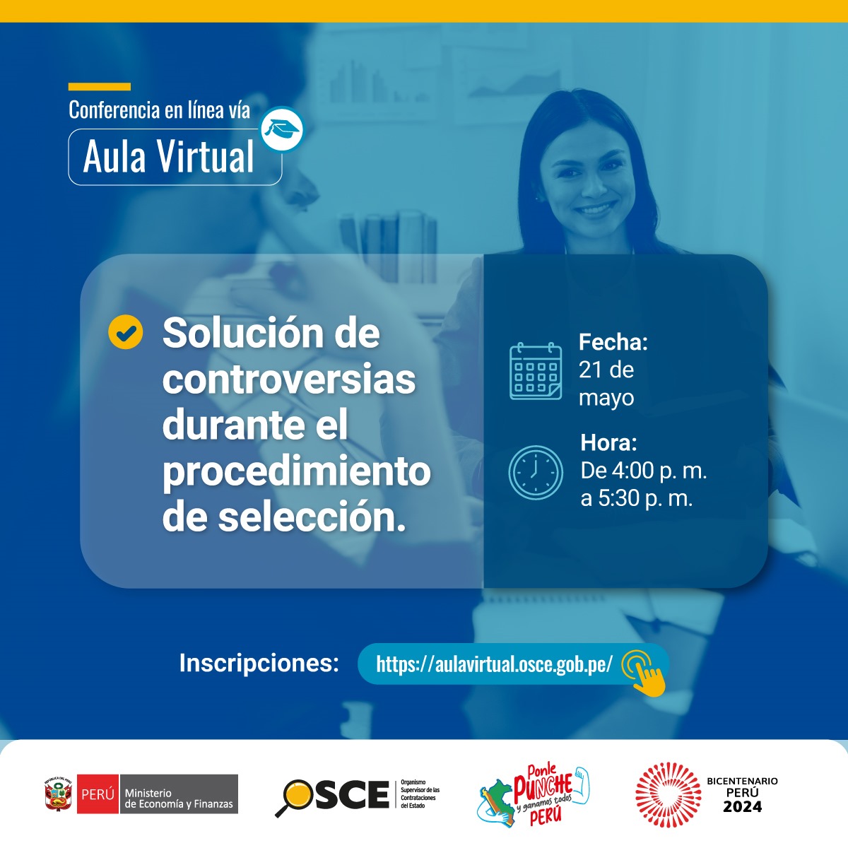 OECEPeru's tweet photo. 📚#AulaVirtualOSCE: https://t.co/Ag5yxVFkrH

📢¡Previene controversias durante el procedimiento de selección, participando en nuestra #ConferenciaOSCE.

ℹ️Te explicaremos las principales causas que generan cuestionamientos, entre otros aspectos importantes. https://t.co/ldM1IEtXBe