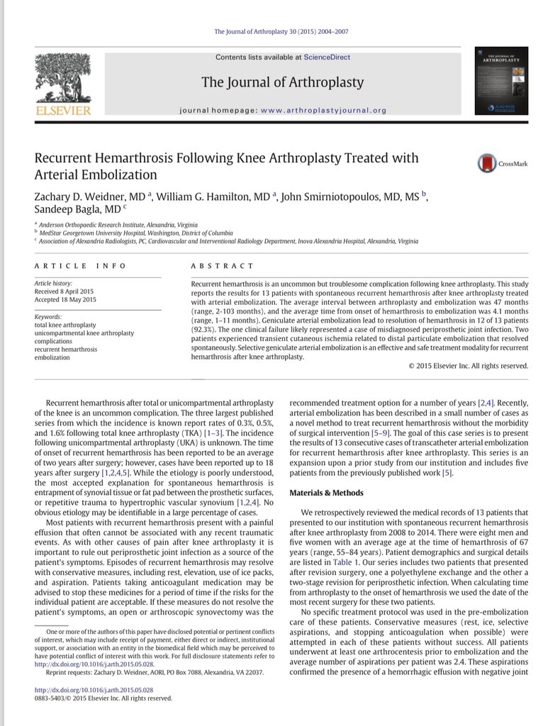 @DonGarbettMD @limbsalvagedr @drochohan @sternvascular @SriniTummala @ChengaziMD @AriIsaacsonMD @keithppereira @kmadass @IR_Doctor @iRadRock @LessneVIR @VIRDelaware @IRadPatwary @butrosIR