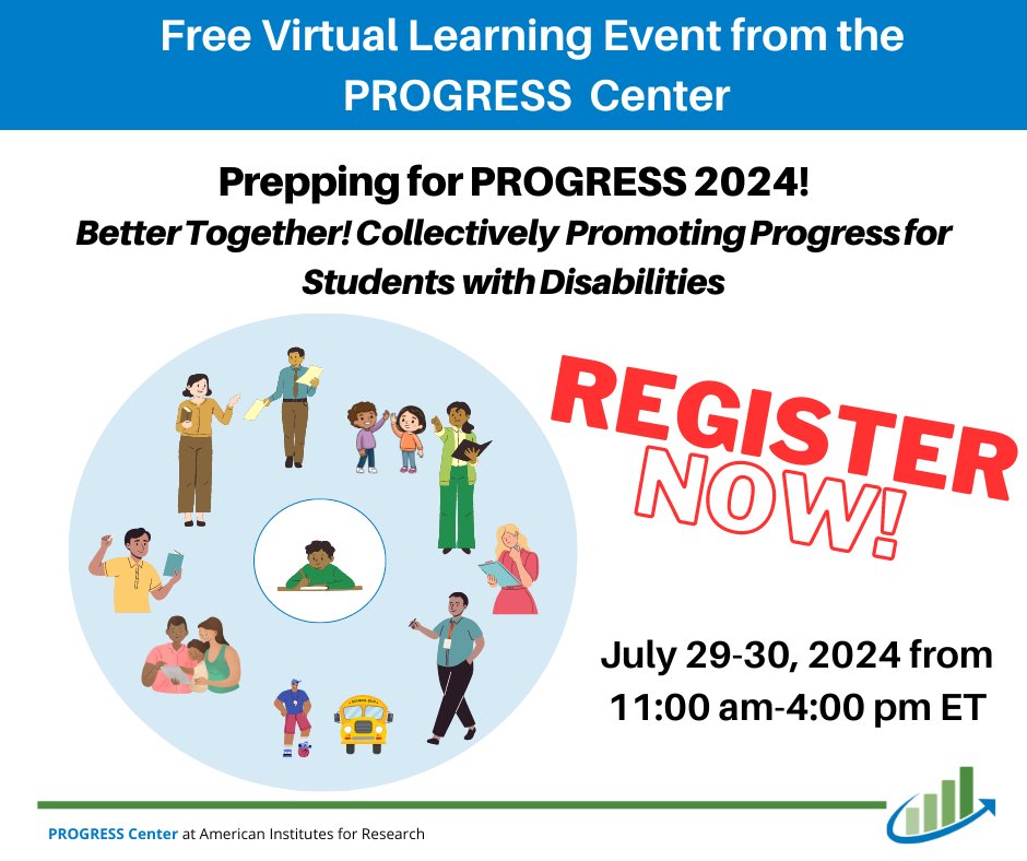 K12PROGRESS's tweet photo. Registration for our 3rd annual learning event is live! This event is for general and special educators, local leaders, professional development providers, faculty, and other partners who support students with disabilities. Learn more and register here: https://t.co/2OvZGlyKqk https://t.co/K2I81Y63jC