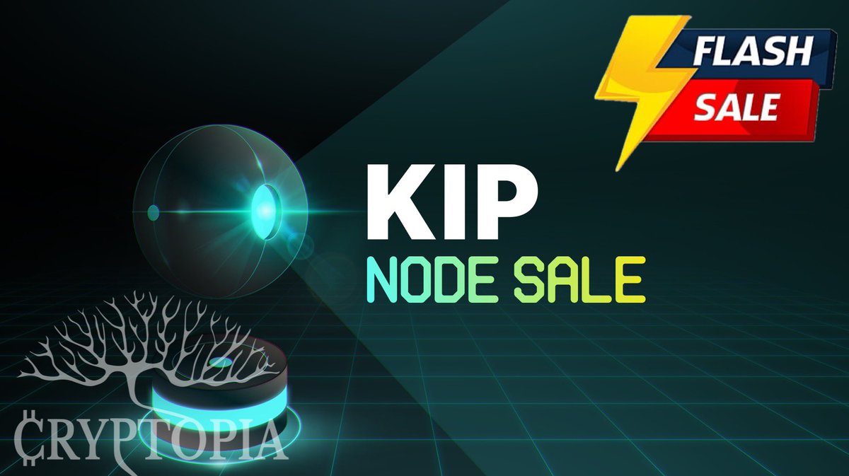 🚨 Don't miss out on the flash sale for KIP #nodes starting today at 4pm UTC! 🔥 Join our Discord community to learn how to participate with a Karma #NFT. Limited time offer, act fast! 
discord.gg/cryptopia-group
#KIPnodes #FlashSale #VC 💰🚀🔒