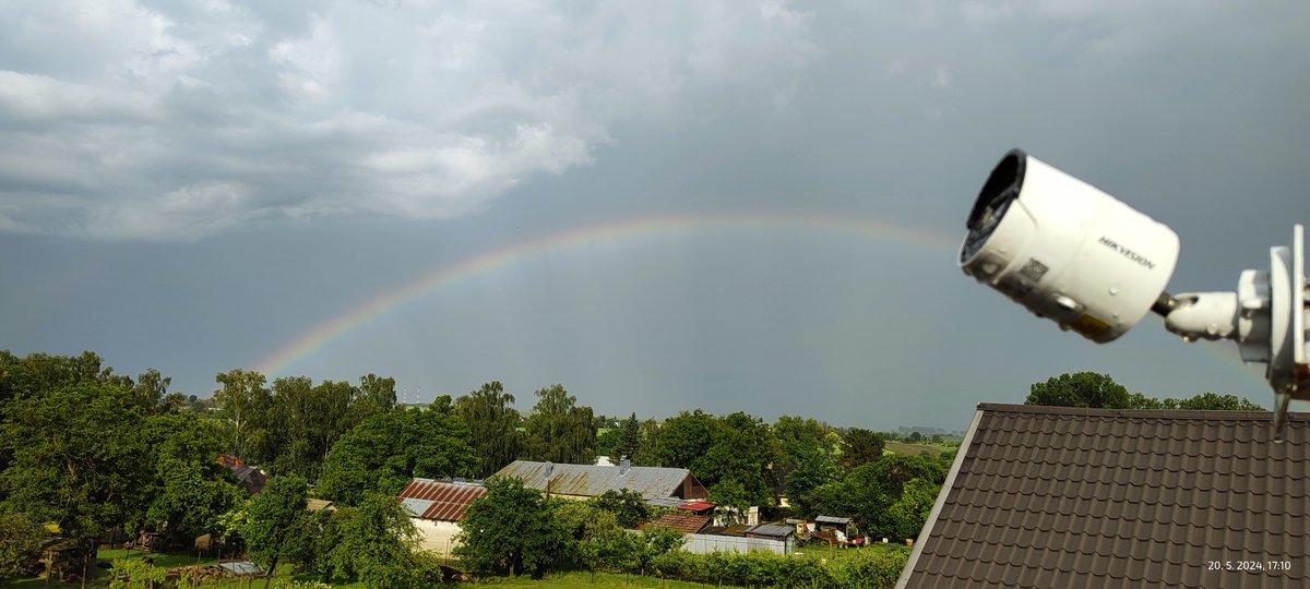 The rainbow after the storm ⛈️🌈
#Zemplim #Slovakia #Weathercam #Hikvision