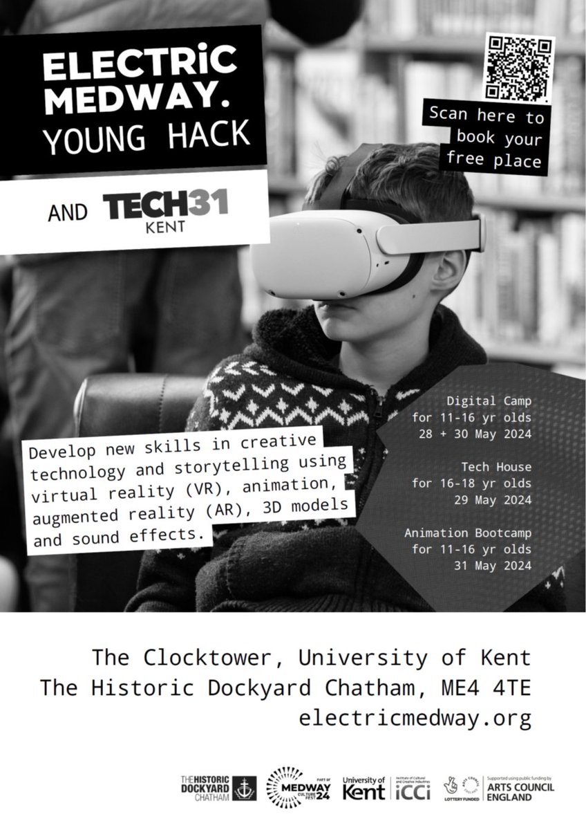 Free activities for the kids this May half-term, helping them develop new creative skills. Young Hack workshops are designed to get children and young people aged 11-18 connected with arts, culture and heritage in a hands-on way.
TO BOOK:
eventbrite.com/cc/young-hack-…