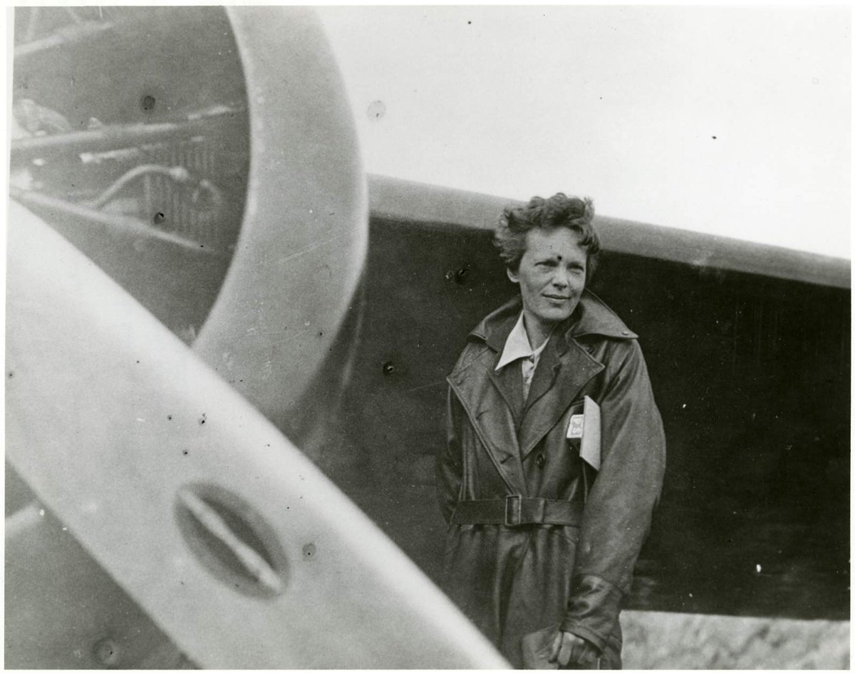 On this day in 1932, Amelia Earhart took off in her red Lockheed Vega to become the second person, and first woman, to make a solo nonstop transatlantic flight.