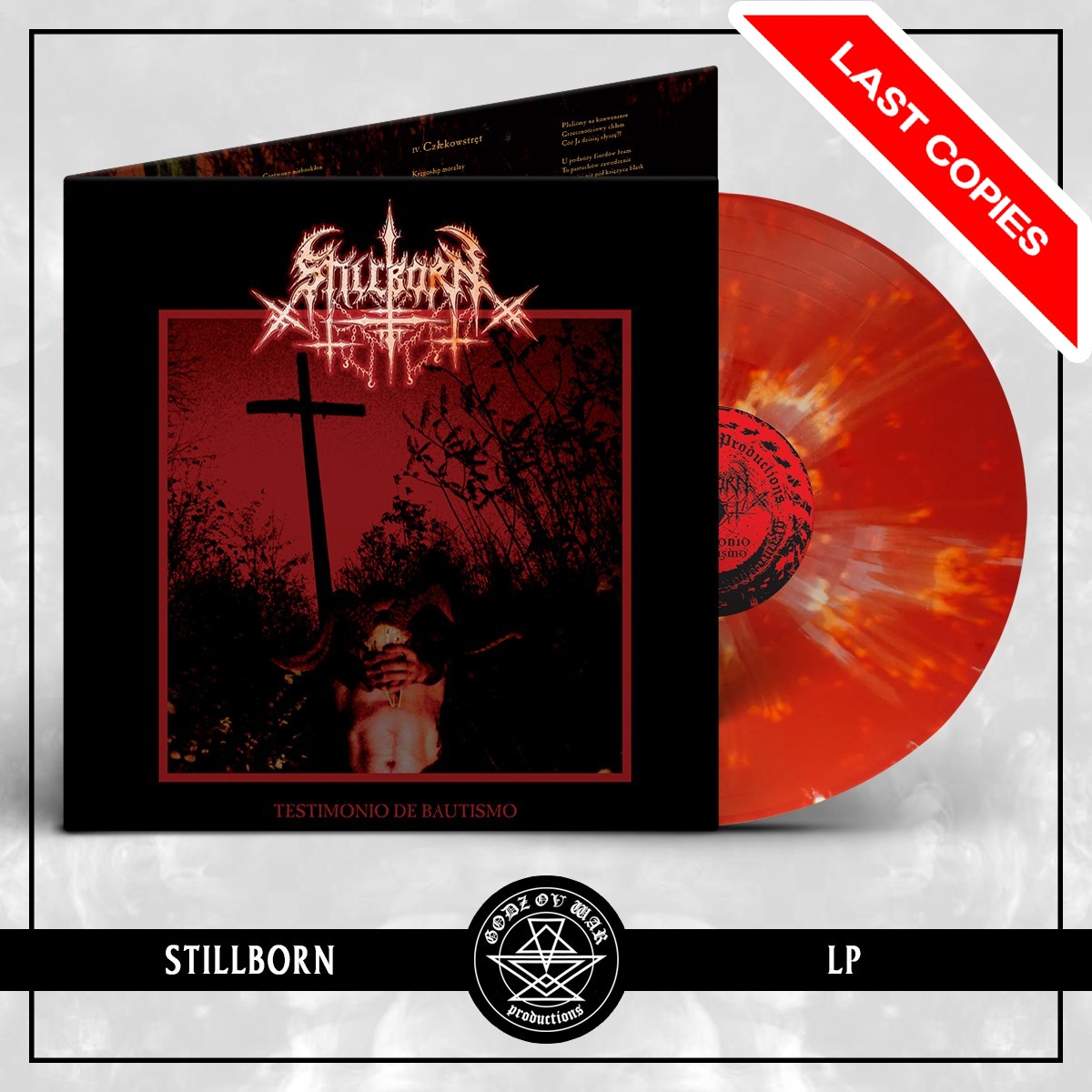 📣 Alert! Stillborn - Testimonio de Bautismo 12''LP (red galaxy). Limited to 58 copies!