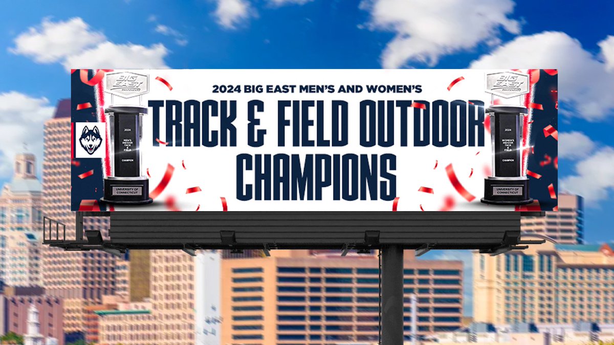 IT IS LIVE👏🔥 Go check out the new track and field digital billboard in the Hartford area! So cool #BleedBlue