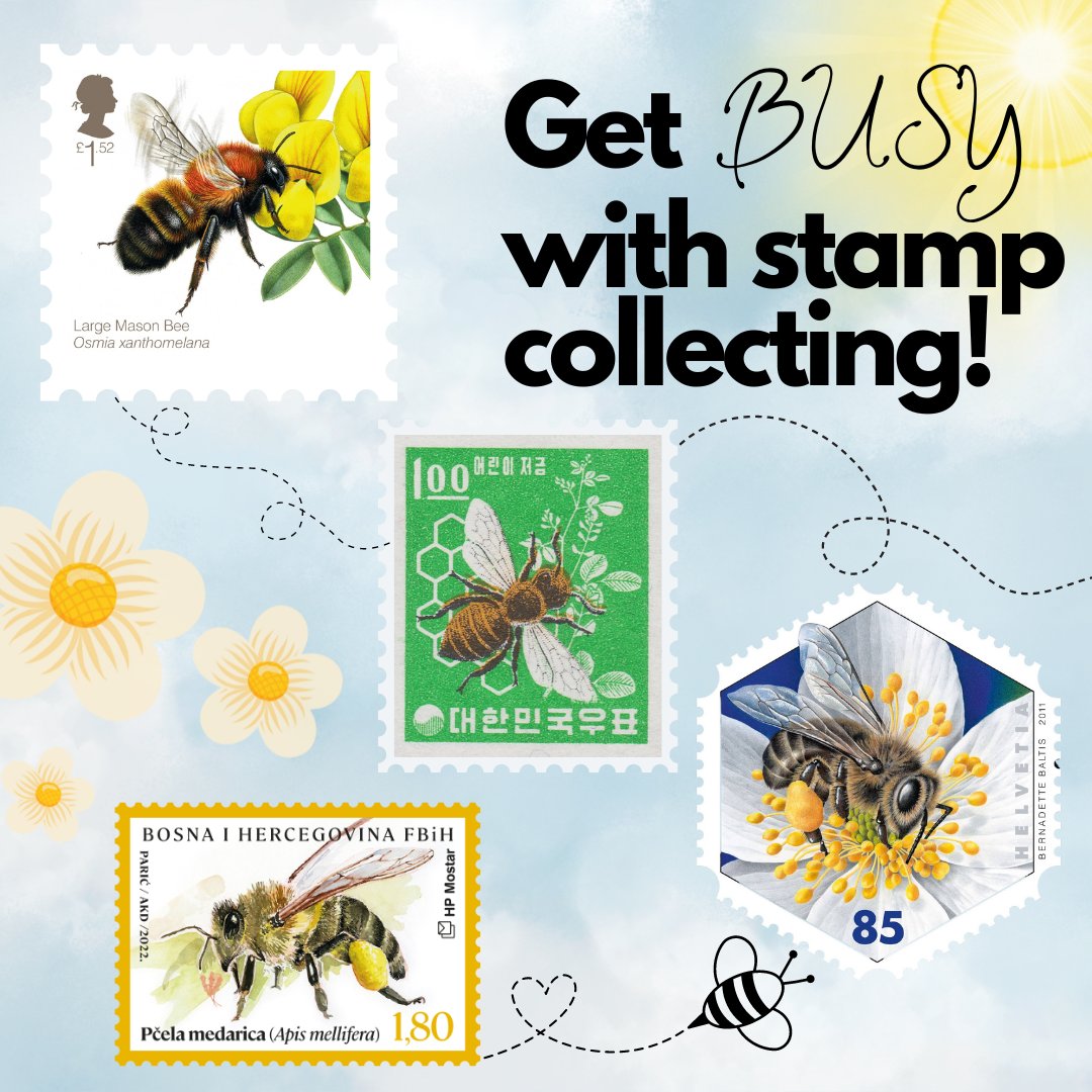 Today is World Bee Day! Bees appear on hundreds of stamps worldwide, which makes for an exciting and extensive collecting journey. What topicals do you collect? #philately #stampcollecting #postagestamps #stamps #topicals #bees #worldbeeday