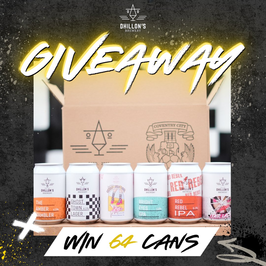 WIN 64 CANS OF BEER!!! One of our biggest giveaways ever!!! 😲🤯🍻

All you need to do to win 64 of our 'aged by mistake' cans is 👇🏼

⊚ Like this post
⊚ Share this post
⊚ Follow Dhillon's Brewery

Winner drawn on Monday 3rd June 🖤

#dhillonsbrewery #coventry #paleale #ipa