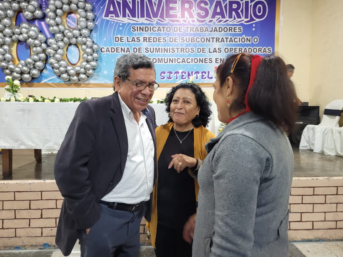 #Trabajadores || Participé del 68 Aniversario del SITENTEL, reconociendo el importante aporte desde la lucha sindical y defensa de los derechos laborales que realizan a la clase trabajadora en el país; y, revalorando su actitud solidaria con todas las luchas de nuestro pueblo.