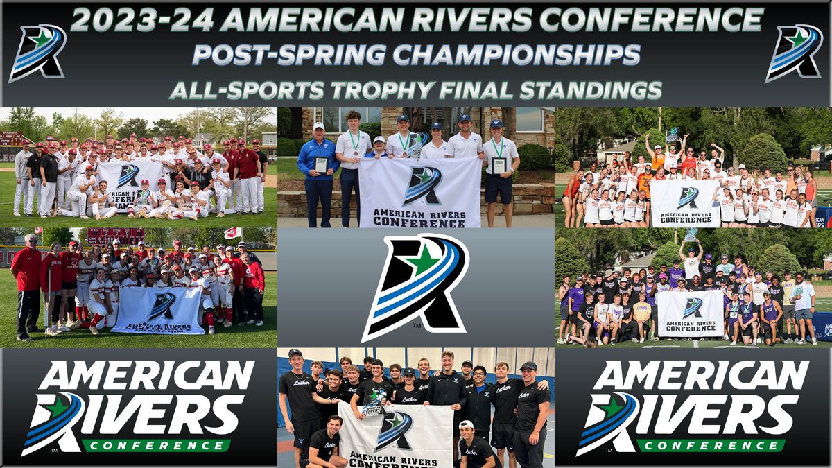 🚨: @WartburgKnights Takes Home the @AmerRiversConf Combined All-Sports Trophy for 2023-24! @CentralDutch Women and Wartburg Men Take Trophies After Another Impressive A-R-C Year! #rollrivers 📰: bit.ly/3WHX1Am
