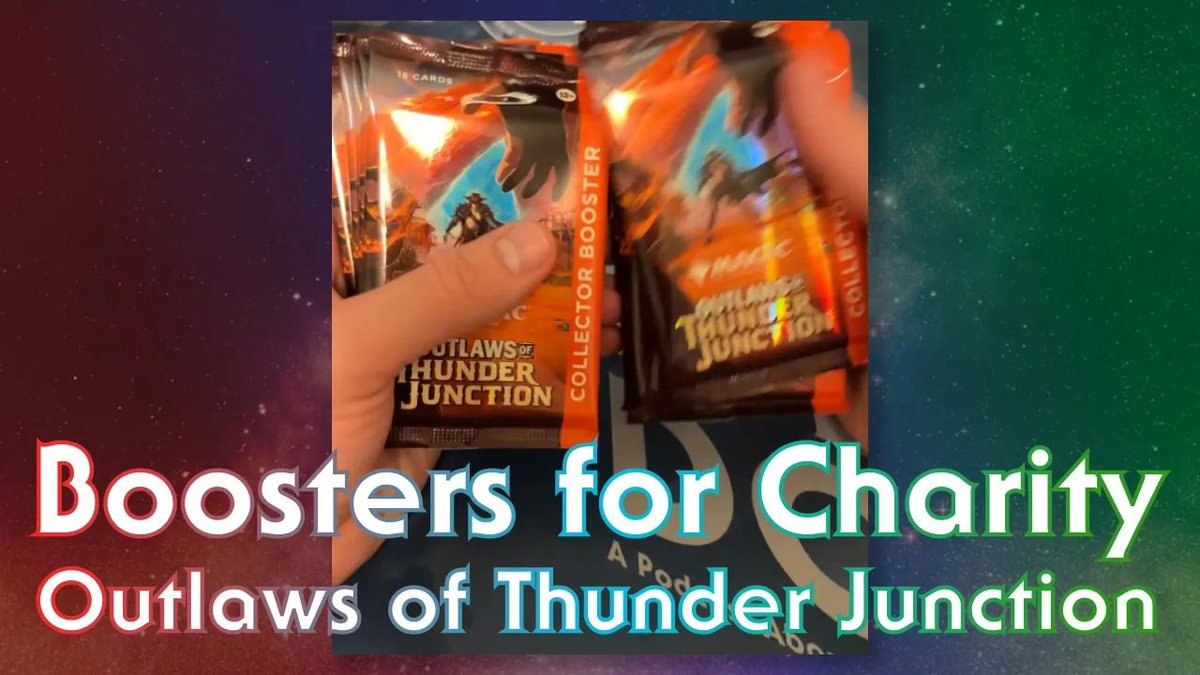 The fine folks at @wizards_magic sent Stanislav some OTJ collector boosters! To make these packs extra special, we're cracking them for charity. Come hang with Stan, Shane, and Dave as we admire some pretty OTJ pulls and chat about our favorite 4th things. youtu.be/PuB8FD7hs-g?si…