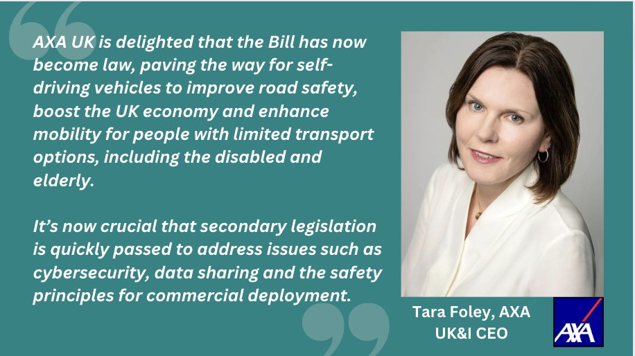 SelfDrivingAPPG's tweet photo. @transportgovuk @Mark_J_Harper @craig4nwarks @wayve @alexgkendall @wayve_ai @Oxa @paul_m_newman @Oxa_UA And Tara Foley, CEO of @AXAUK said: https://t.co/dRd8As2EH7