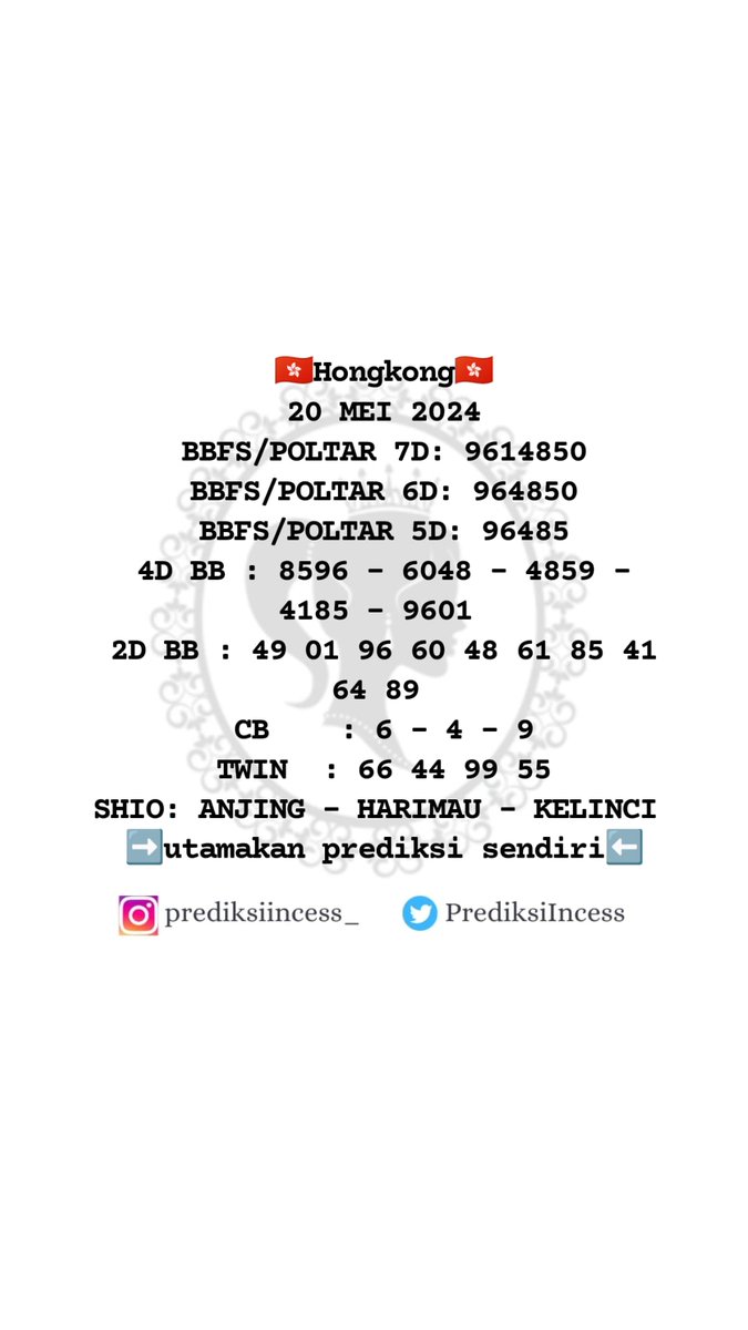 PrediksiIncess's tweet photo. Prediksi togel untuk pasaran Singapore 16/05/2024  #togelhariini #prediksitogel #prediksisgp #prediksisgp #prediksitogelsgp #indonesia #jakarta #prediksitogelhariini #angkajitu #angkabocoran #angkatogel #prediksijitu  #prediksi https://t.co/wENCPXGXUc