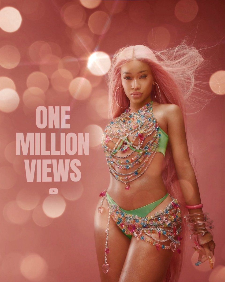 “whole room full of bad bitches, it’s a lot of us” 💖 “NANi” surpasses 1 million views on YouTube @Saweetie