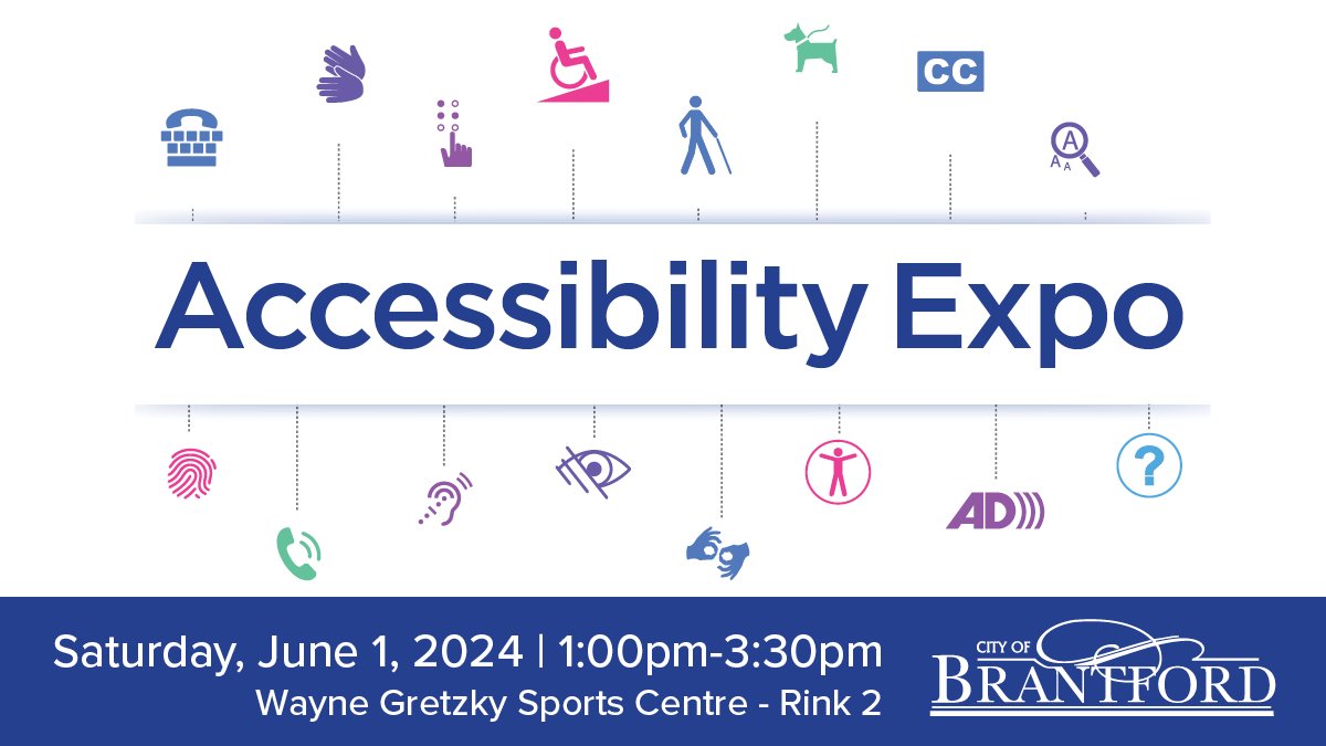 Don’t miss the AccessAbility Expo happening at the Wayne Gretzky Sports Centre Saturday, June 1 from 1 to 3 p.m. Join us for an afternoon of resource sharing, community presentations and the 2024 Accessibility Improvement Awards Register and learn more at bit.ly/AccessAbilityW…