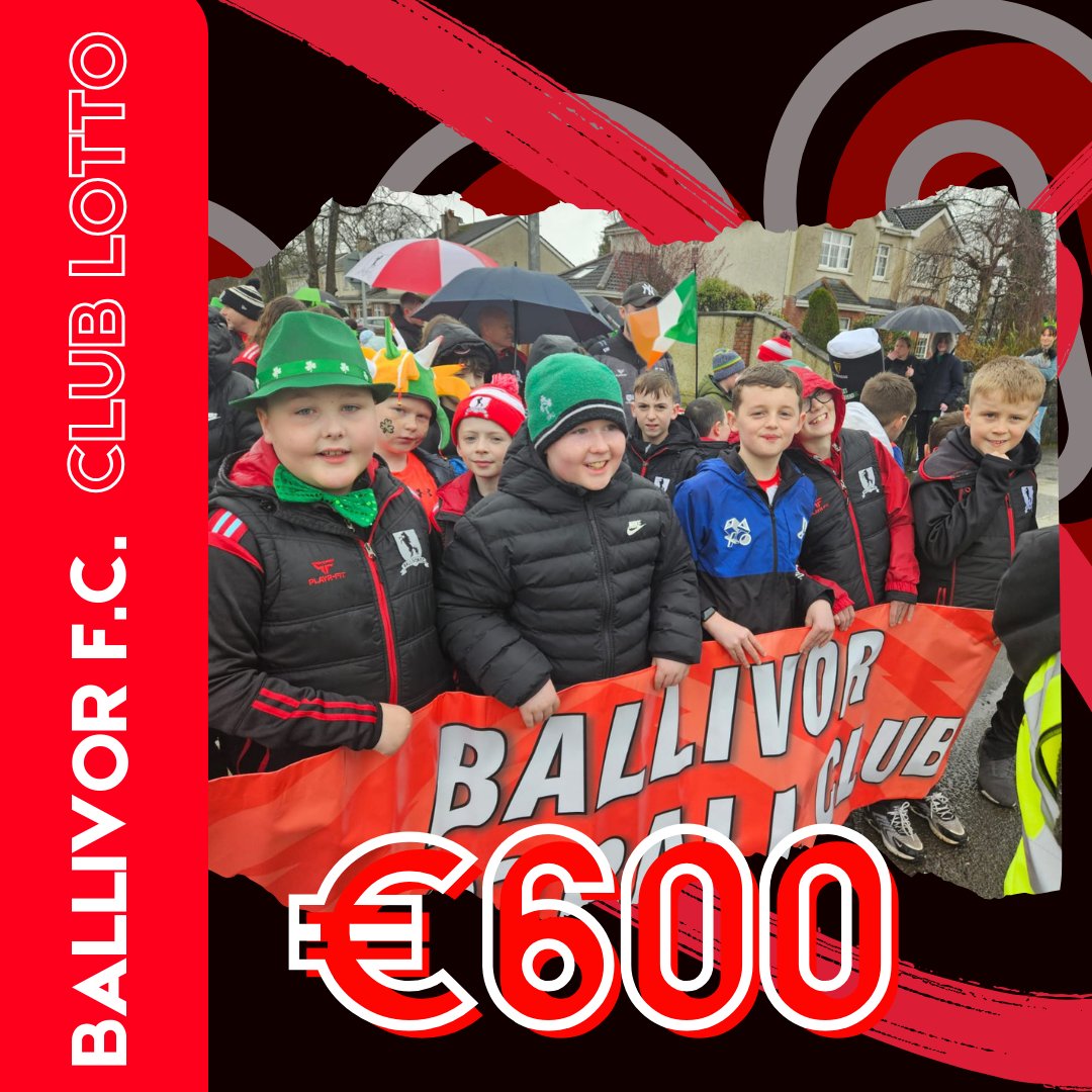 This weeks Club Lotto Jackpot is €600 🤩If You're Not in, You Can't Win! 

Enter now 🫰 ballivorfc.clubforce.com/.../lotto/ball…