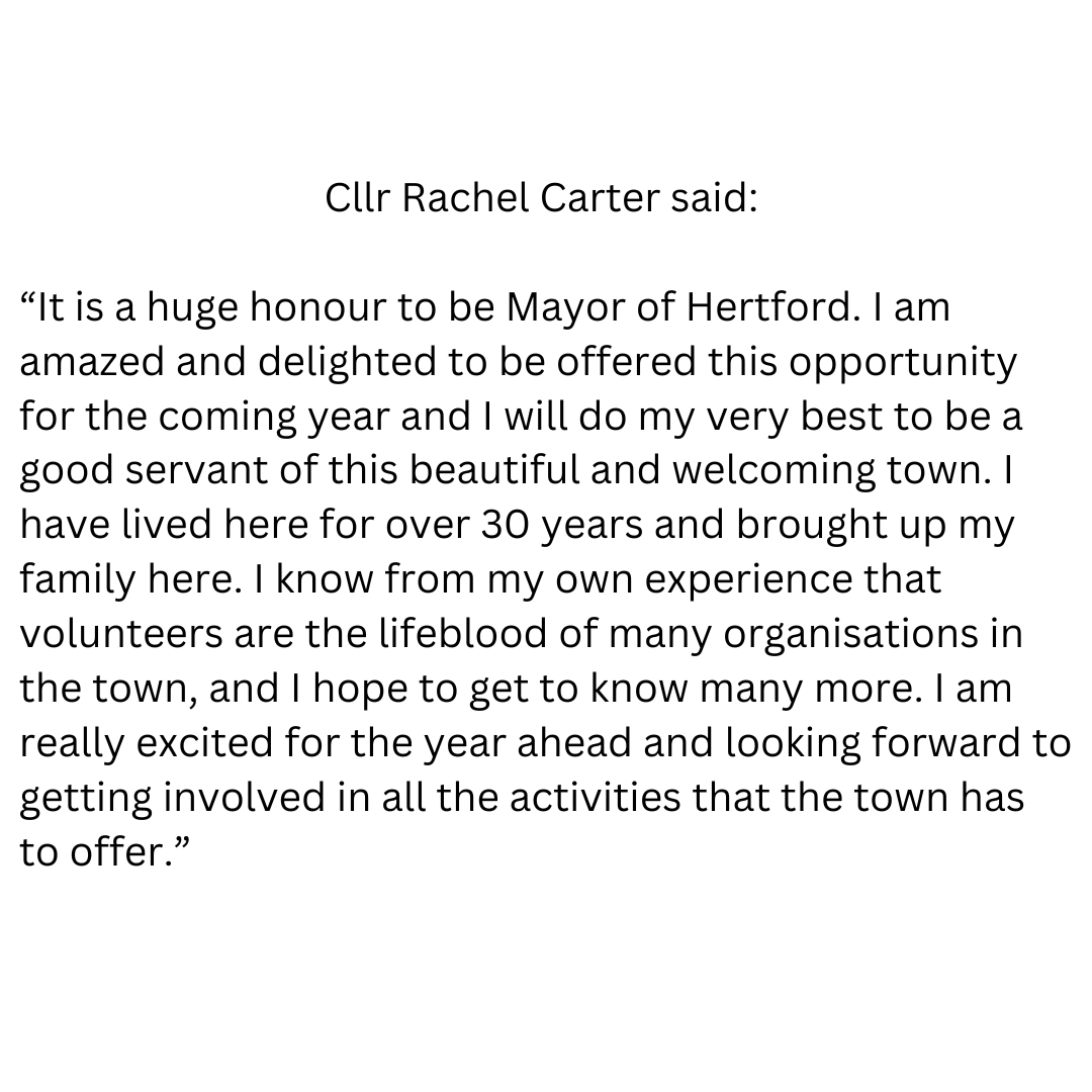 HertfordMayor's tweet photo. 16/05/24, Cllr Rachel Carter was elected as Mayor of Hertford &amp; Cllr Steven Watson was elected Deputy Mayor for 2024/25 at the Annual Council Meeting.
Followed by The Silent Ceremony on Friday watched by Morgans Primary School and the Civic Service at All Saints Church on Sunday. https://t.co/s5MdXvPeZb