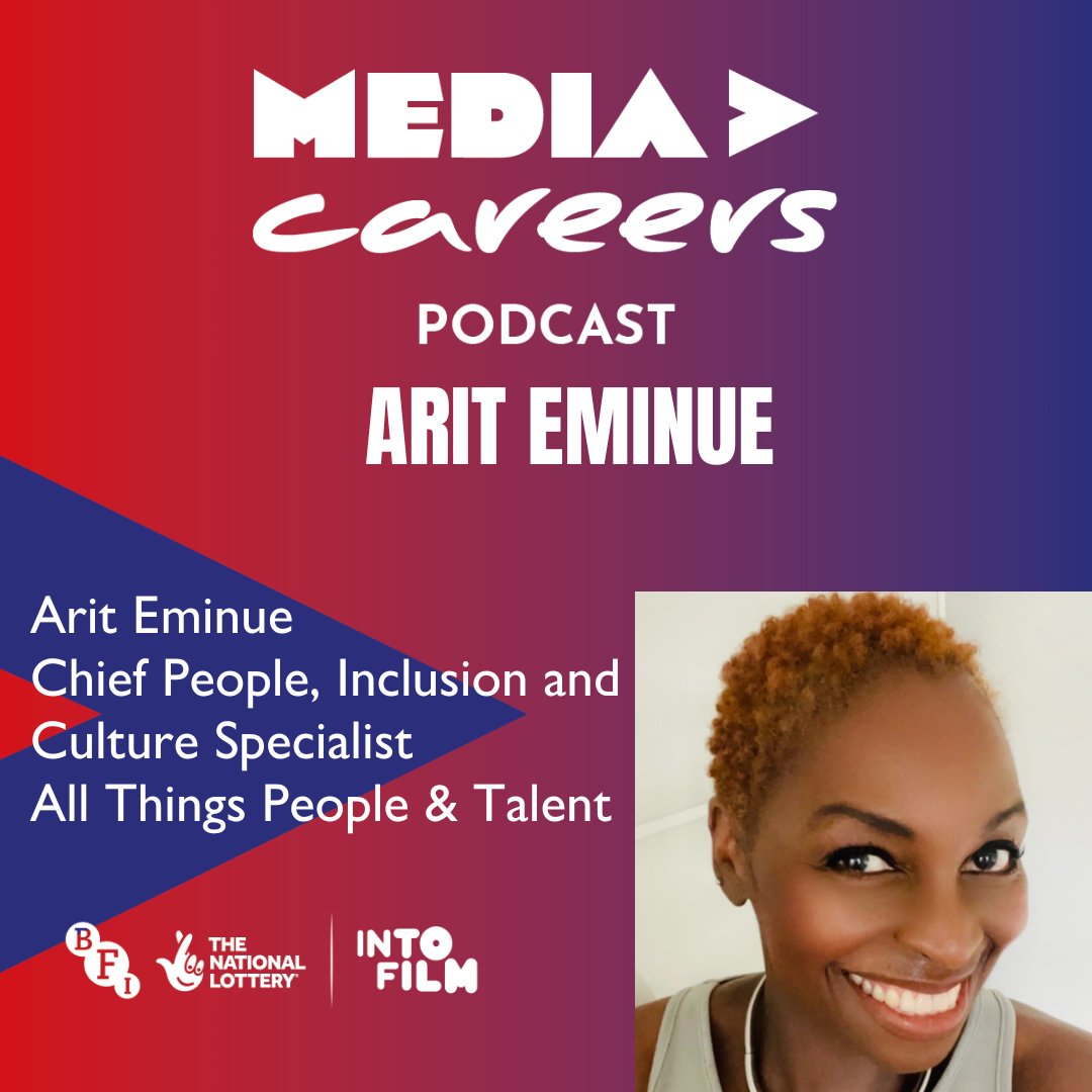 🎧Young people interested in the creative industries don't want to miss this! Supported by the @BFI through #NationalLottery funding, the latest #MediaCareersPodcast episode is with the brilliant Arit Eminue MBE🎬 @MediaCareers_ Listen now👉 open.spotify.com/episode/5V5TNE…