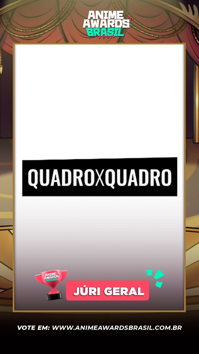 quadroxquadro's tweet photo. Esse ano estamos participando novamente do @animeawardsbr como parte do Júri Geral https://t.co/NqXtlq9X1r