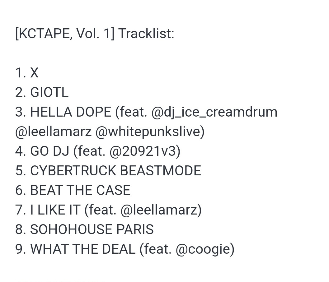 yoonghotyellow's tweet photo. #KC #KCTAPE 

Which track are you most excited for? https://t.co/f5DWA7JoEz
