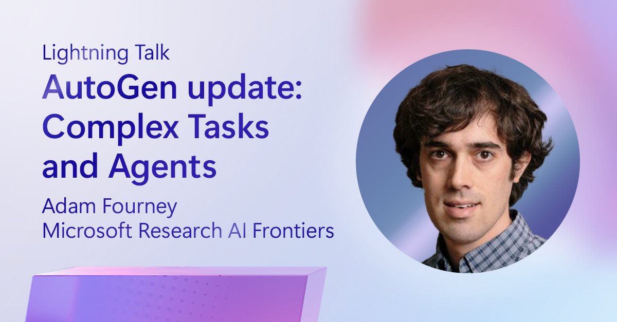 Don't miss Adam Fourney's talk on June 4 at Microsoft Research Forum, where he will discuss the effectiveness of using multiple agents, working together, to complete complex multi-step tasks. Register now. msft.it/6010YkH4E