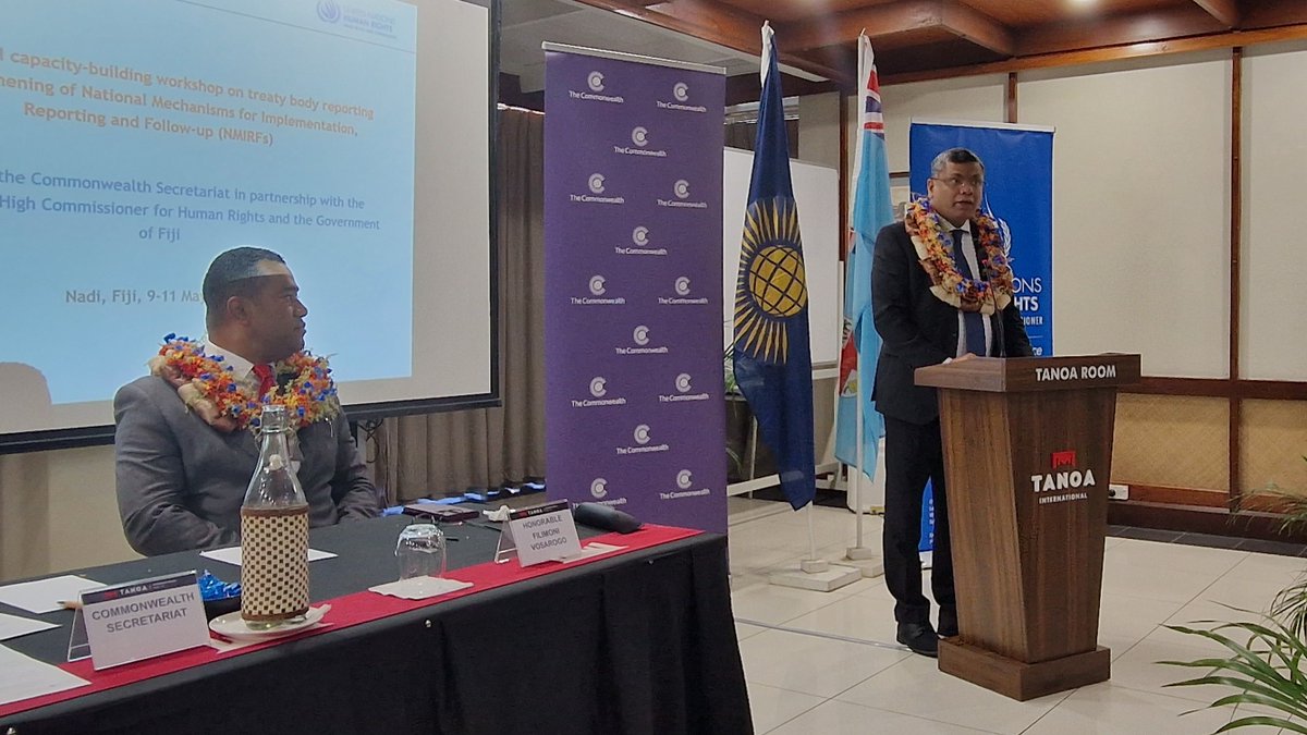 commonwealthsec's tweet photo. A team from the #Commonwealth Secretariat’s Human Rights Unit recently hosted a three-day capacity-building workshop in partnership with @OHCHR_Pacific and @FijiGovernment. 

The workshop aimed to support #Pacific member countries to strengthen national human rights mechanisms and reporting.

Read more 👉: https://t.co/Jc37tg145Q 

#CommonwealthHRU
