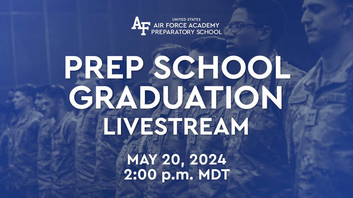 𝐏𝐀𝐑𝐄𝐍𝐓'𝐒, 𝐅𝐀𝐌𝐈𝐋𝐘, 𝐅𝐑𝐈𝐄𝐍𝐃𝐒! Want to watch your preppie walk at today's United States Air Force Academy Preparatory School graduation ceremony? Tune in to our YouTube livestream at 2 p.m. MDT! youtube.com/live/HLogzdNHf…