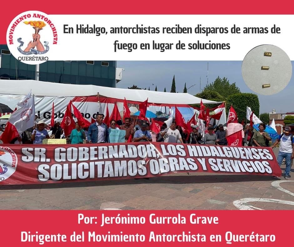 jgurrolag1's tweet photo. Estimados compañeros y seguidores de mis redes sociales, los invito a leer, comentar y compartir mi artículo de opinión:

En Hidalgo, antorchistas reciben disparos de armas de fuego en lugar de soluciones

https://t.co/JT5EOtmPOZ https://t.co/EBhPMea4oZ