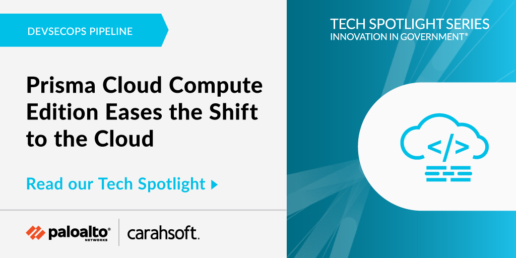 .@PaloAltoNtwks' Prisma Cloud Compute application provide agencies cloud workload protection across platforms & throughout the #softwarelifecycle. Access our Tech Spotlight to learn how Palo Alto Networks can support your agency’s #multicloud initiatives: carah.io/733a31