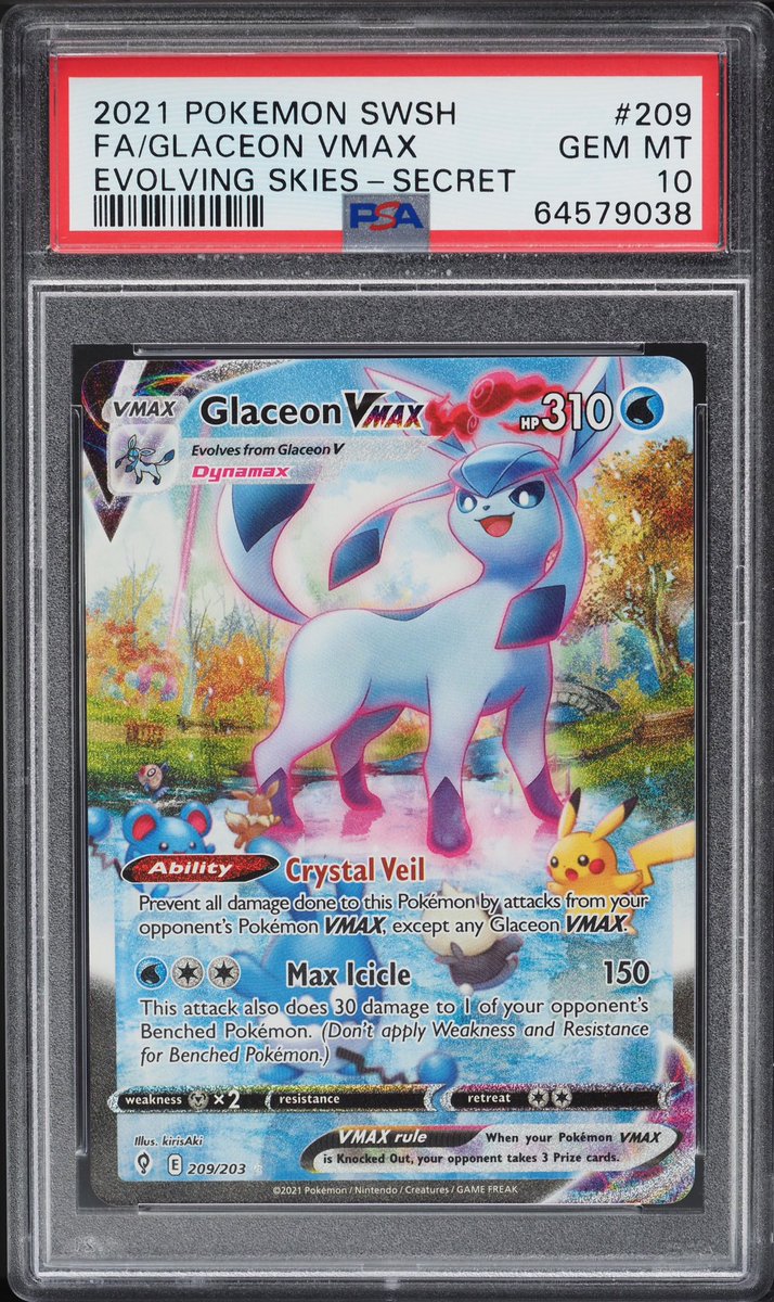 RWAs are continuing to stay hot, with Trainers collecting some of these gems over the past week 🎴✨

🔥 PSA 10 Evolutions Charizard (5.5 SOL)
🌊 PSA 8 Japanese Shining Magikarp (3.33 SOL)
⚡️ PSA 8 Gold Star Raikou (2 SOL)
❄️ PSA 10 Glaceon VMAX (1.9 SOL)

Which of these cards