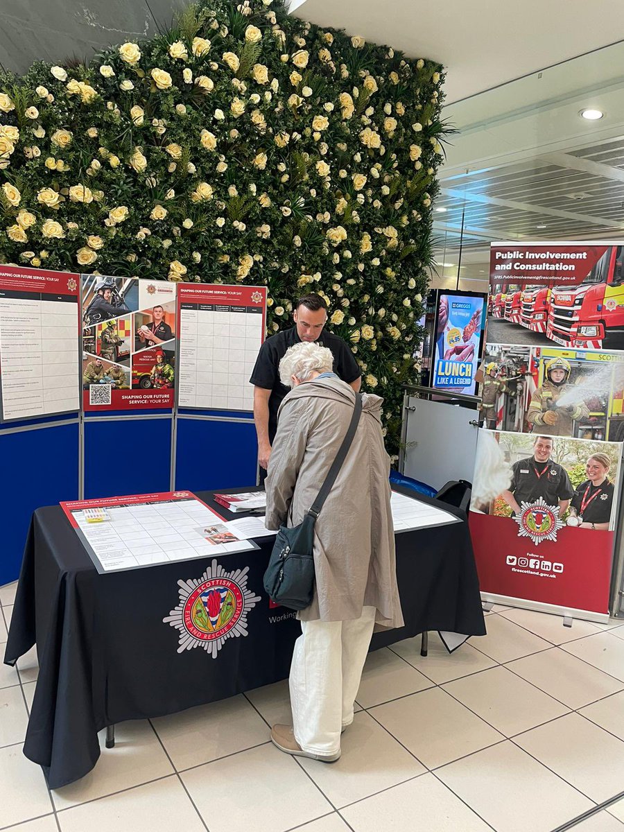 Engagement underway today in Buchanan Galleries for our public consultation "Shaping Our Future Service: Your Say". Tomorrow, we will be in The Forge Parkhead between 12pm-3pm and then onto Asda Govan on Wednesday between 12pm-3pm. We look forward to hearing your views.