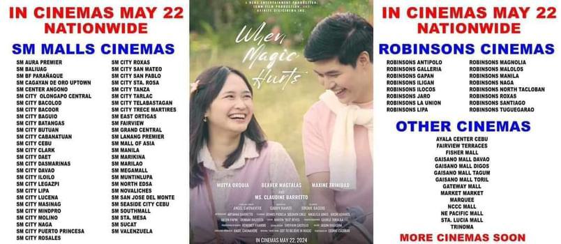 'When Magic Hurts' Starring Maxine Trinidad, Beaver Magtalas and Mutya Orquia. 

In Cinemas Nationwide, May 22, 2024.

@maxinetrinidad_