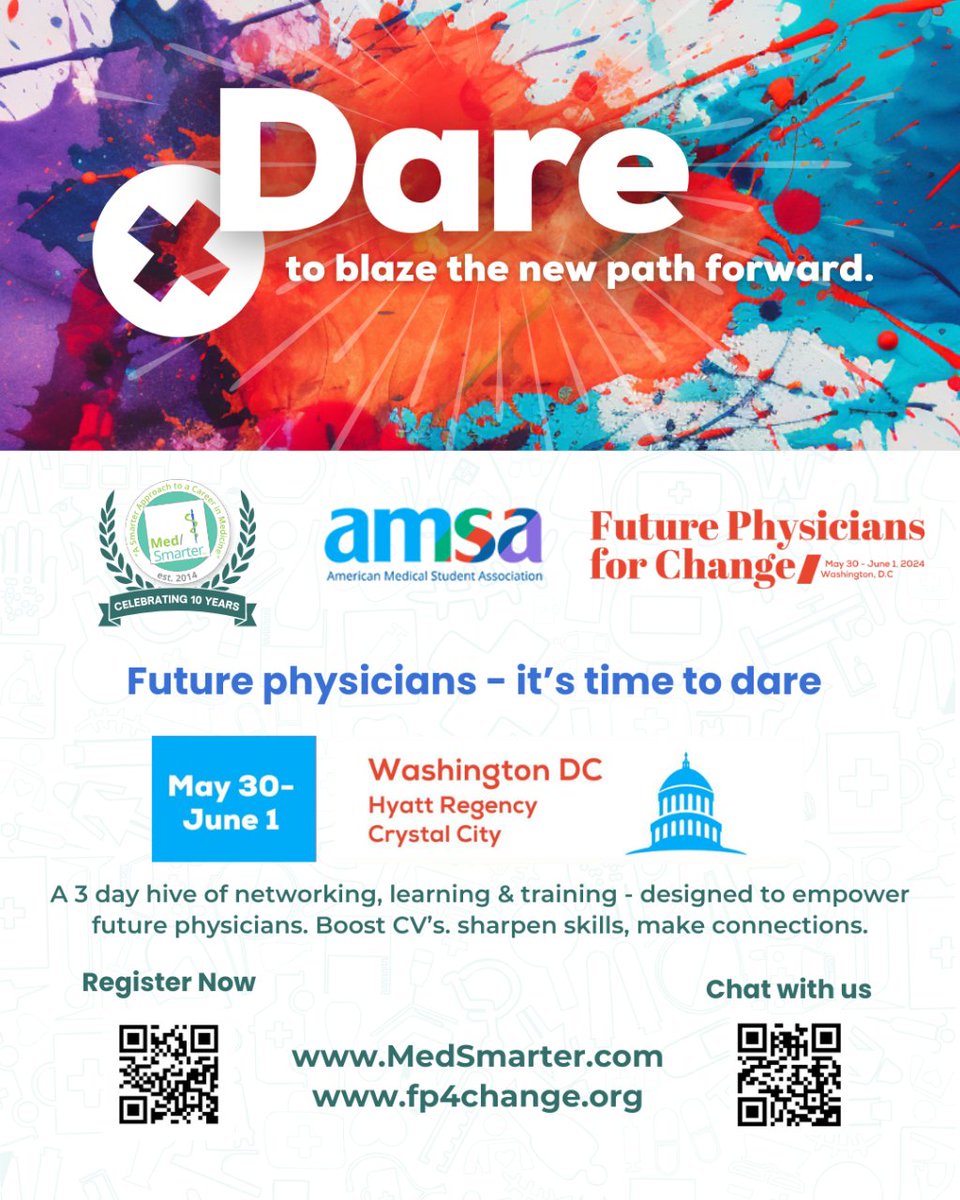 MedSmarter's tweet photo. It's Official, #MedSmarter will be in DC for @AMSANational Future Physicians for Change Convention. Make sure you visit Booth 54 and meet with Dr. Untara
#MedEd #futurephysiciansforchange #FP4Change #Medtwitter #IMG #USMLE #advocacy https://t.co/QFQWgEULqu
