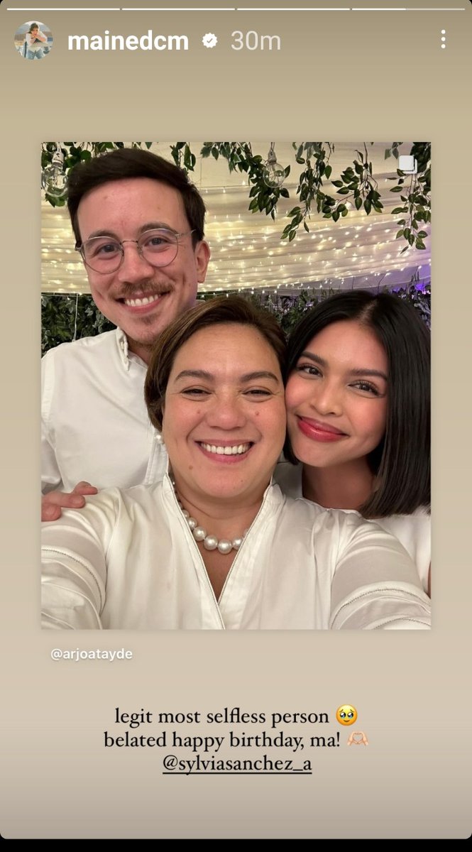 Maine IGS Update: Happy Birthday po Mrs @sylviasanchez_a stay healthy always #MaineMendozaAtayde