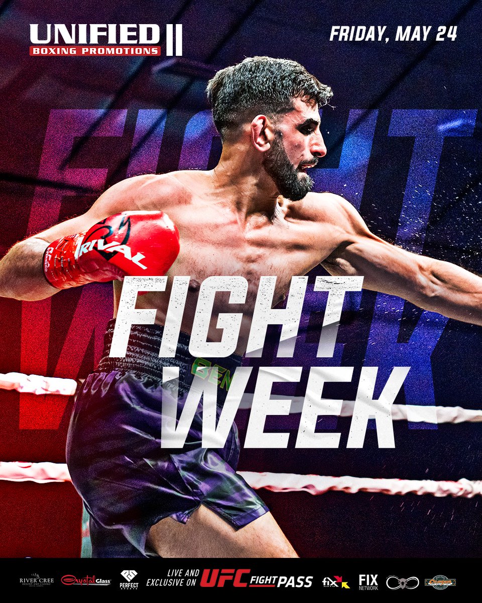 🥊 It's Fight Week in YEG 🥊 Fists fly Friday at the fully loaded #UnifiedBoxing2, LIVE worldwide on @UFCFightPass from under the bright lights at @RiverCreeCasino TICKETS ➡️ ticketmaster.ca/event/1100608A…