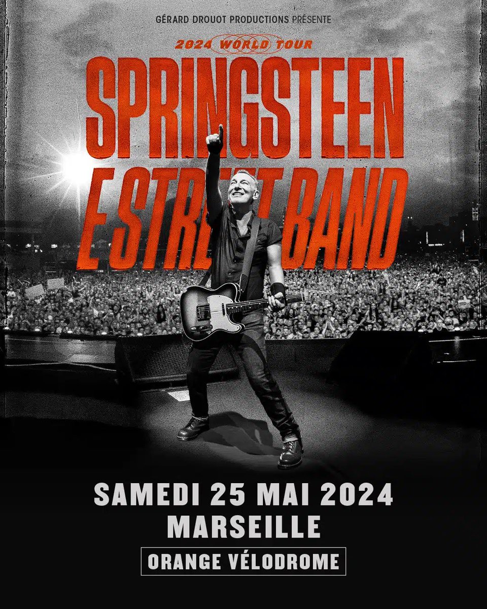 Bon, ça se rapproche enfin… #BruceSpringsteen #Marseille 🎸