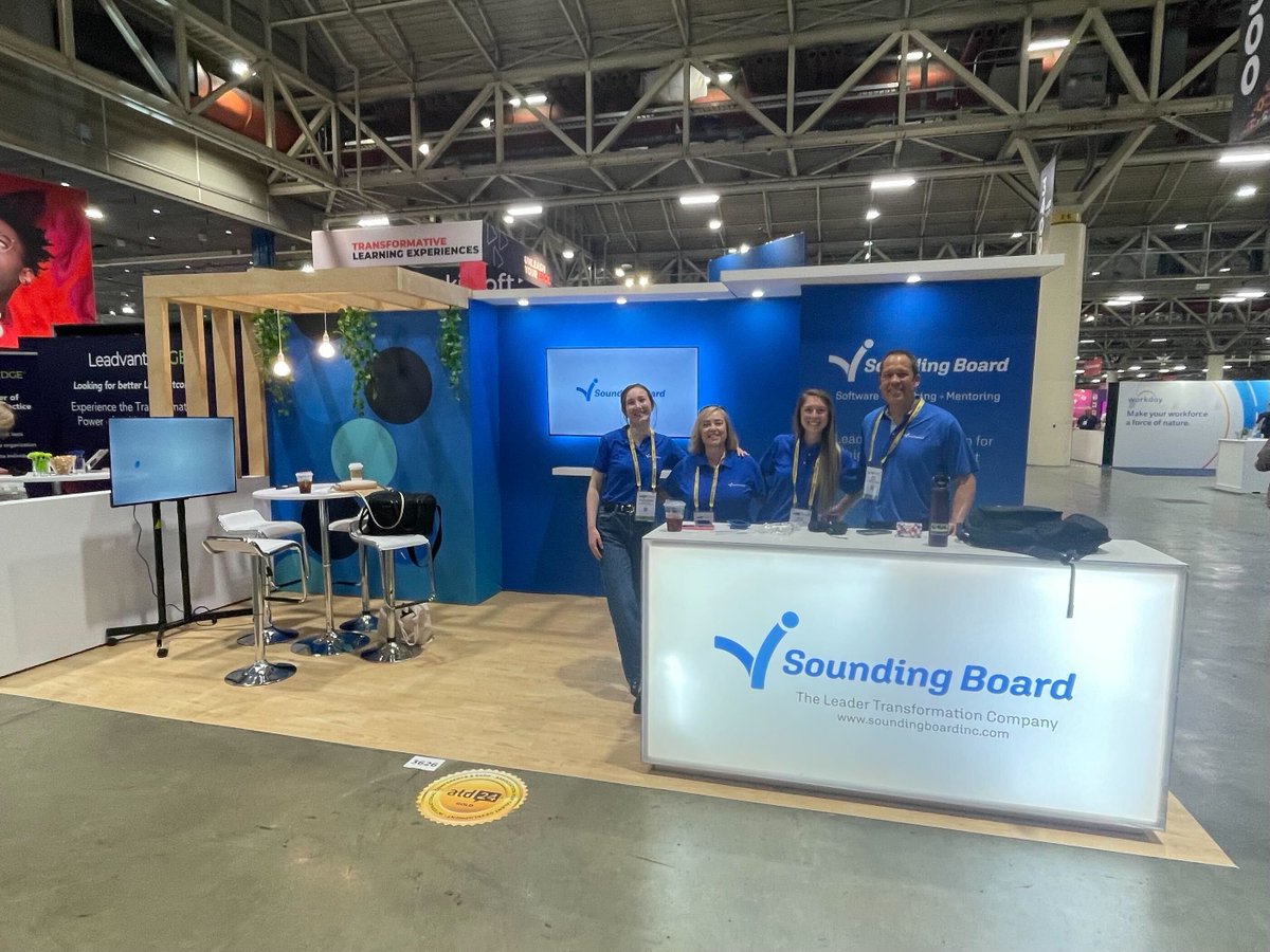 We're so excited to be at #ATD24 again this year as a Gold sponsor! Make sure to stop by booth 3626 to meet the team, and discover how Sounding Board can help you transform your leaders through #coaching and #mentoring solutions!