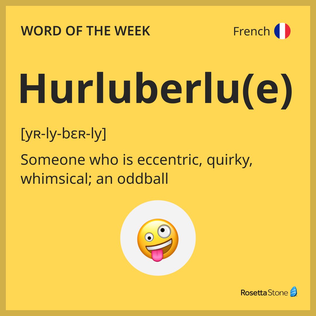 Tag your favorite quirky friend! 🤪 Colette est étourdie, un peu écervelée, une hurluberlue quoi. (Colette is dizzy and a little scatterbrained; an eccentric, in other words.) #WordOfTheWeek Source: WordReference.com