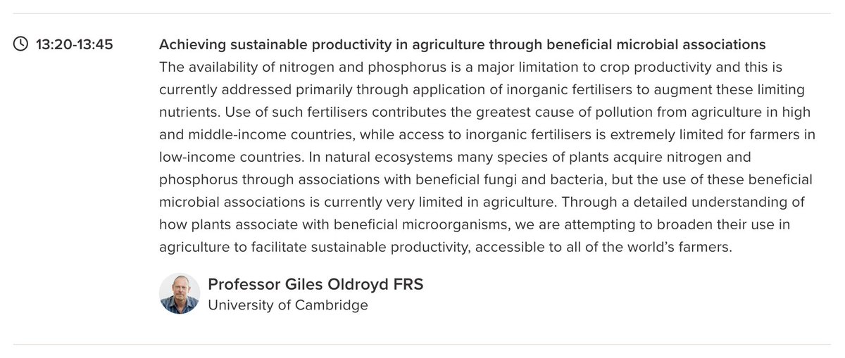 gilesedoldroyd's tweet photo. Can increased farming yields be achieved for low-resource farmers without high environmental costs? Join me at the @royalsociety meeting on 3 June to hear how beneficial #MicrobialAssociations can advance sustainable productivity in agriculture! https://t.co/BvAzcKwoxv https://t.co/DTunXYRV3q