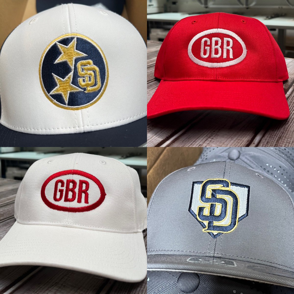 theathleticshop's tweet image. Always an extra bump in branded headwear this time of year 🧢💪🏻 #SummerGear #EmbroideryArtists #CustomEverything