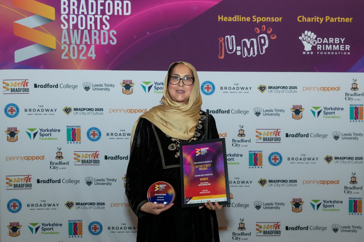 Congratulations to the winners in the Active Achievers category.

Active Lifestyle - Harleen Kaur
Active School - Girlington Primary School
Active Faith Settings - Victor Street Mosque
Active Workplace - BEAP Community Partnership

#BSA24 #ActiveBradford