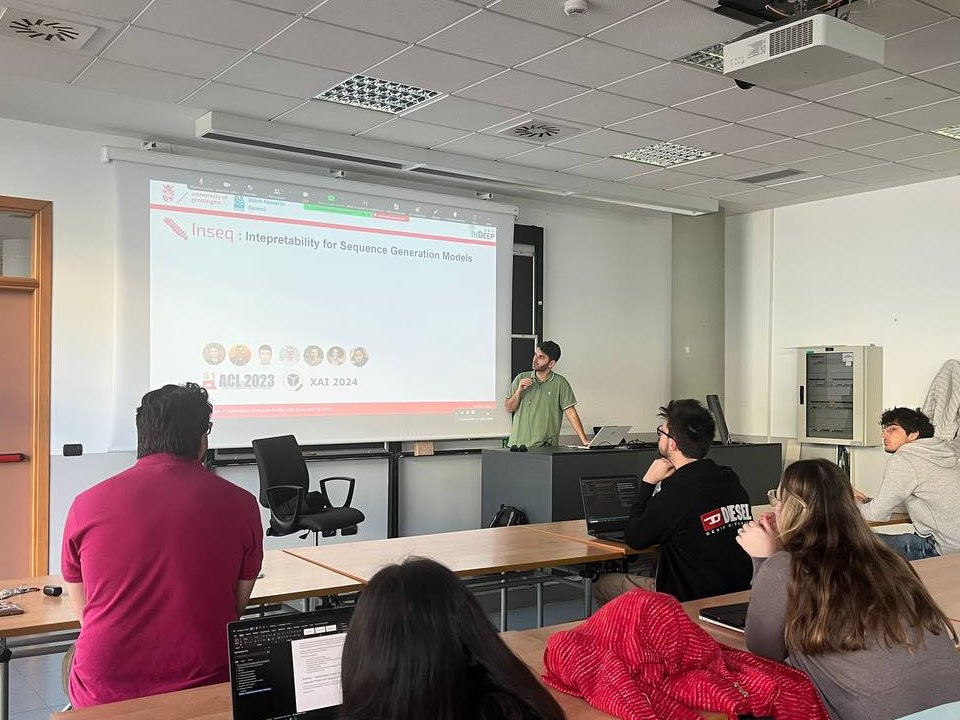 eliana__pastor's tweet image. Today, we had the first seminar of our #XAI course!

@gsarti_ presented the @InseqLib to interpret LMs and the PECORE framework to identify &amp;amp; attribute context dependence in LMs! 🚀🌟

Thank you, it was so interesting! 🤗
Great start to our series! 

gsarti.com/talk/polito-in…
