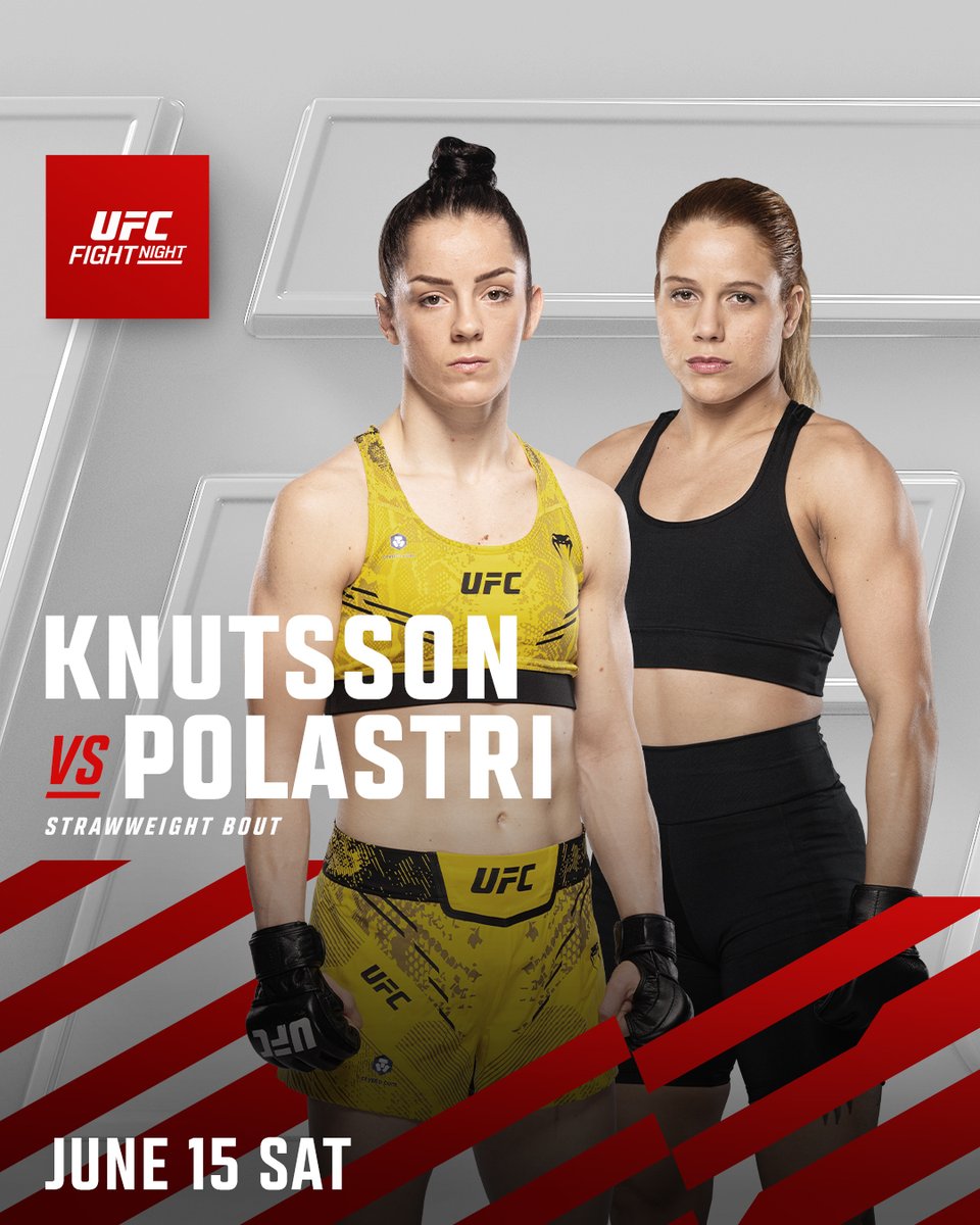 Thunder heading to #UFCVegas93! Undefeated 🇸🇪 Josefine Knutsson faces Julia Polastri on June 15!