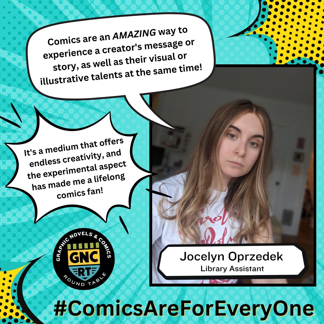 Comics are an amazing way to experience a creator's message or story, as well as their visual or illustrative talents at the same time. 

Tell us why you love comics! 💌 Fill out our form: bit.ly/ComicsR4Everyo…

#ComicsAreForEveryOne