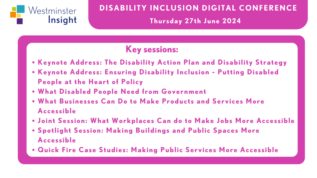 An accessible workplace ensures that everyone has equal access to tools and opportunities ♿ Discover innovative strategies and tools for creating truly accessible workplaces and fostering inclusivity at our Disability Inclusion Digital Conference on Thursday 27th June 2024! 📝