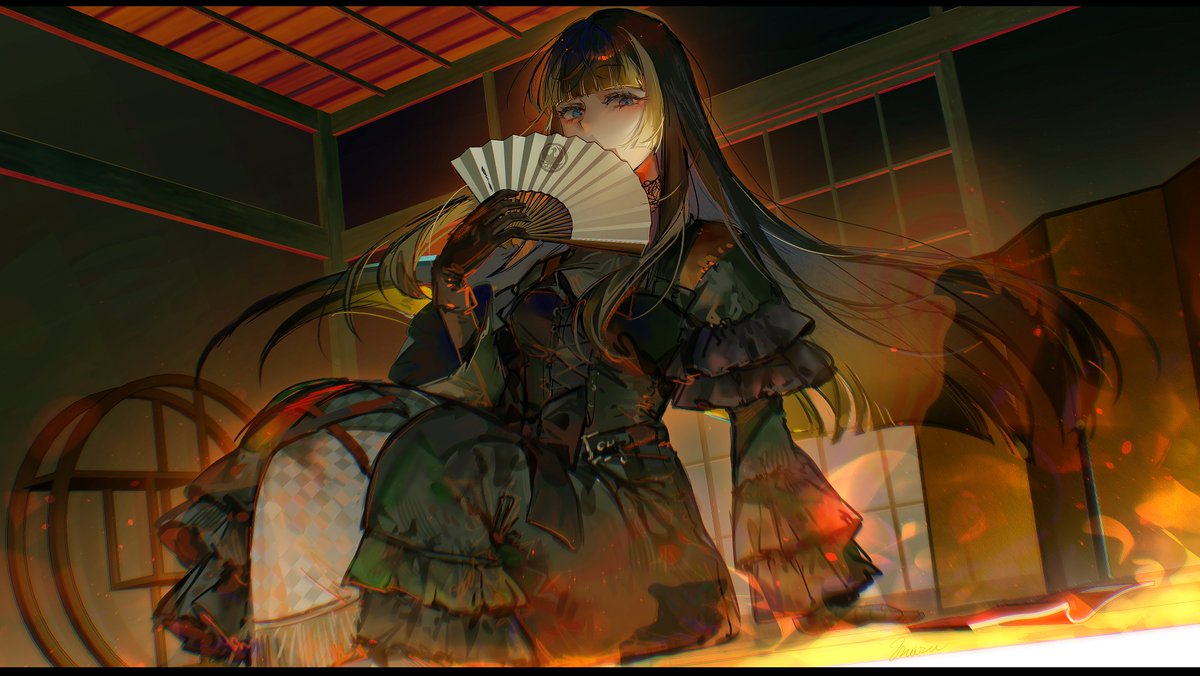 飛んで火に入る夏の虫　#らでん似絵